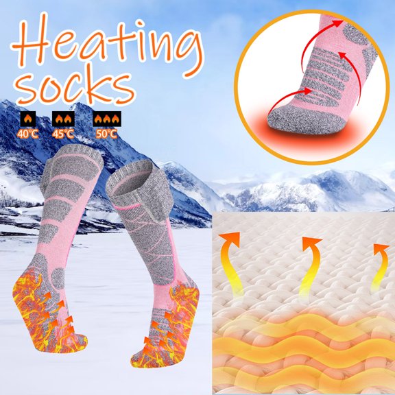 Hot Sales Women's Long Socks Under $15 GIJNRIUIUA Red Knee-High Socks Winter Heating Socks Heating for Women Activitiesmen Winter Pair Outdoor A Winter Sports Equipment Without Power Supply