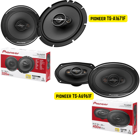Pioneer 6.5-inch and 6 x 9-inch Coaxial Car Speakers (TS-A1671F + TS-A6961F) NEW