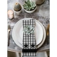thumbnail image 2 of Gray Black Plaid Cloth Napkins Set of 6 Reusable Dinner Napkins, Vintage Star Greyish Buffalo Lattice Cocktail Napkin Washable Table Napkins for Wedding/Holiday Party/Baby Shower 20"x20", 2 of 7