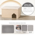 thumbnail image 3 of DOMIPET Cat Litter Box Enclosure Hidden Furniture, Multi-Functional Hidden Litter Box Furniture Bench, Dog Proof, Space-Saving Ottoman Cabinet, Foldable Storage Footrest, 3 of 13