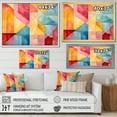 thumbnail image 4 of Designart "Contrasting Geometric Composition Pastel Harmony II" Oversized Abstract Framed Wall Art - Modern Colorful Abstract Geometric Entryway Framed Wall Art, 4 of 6