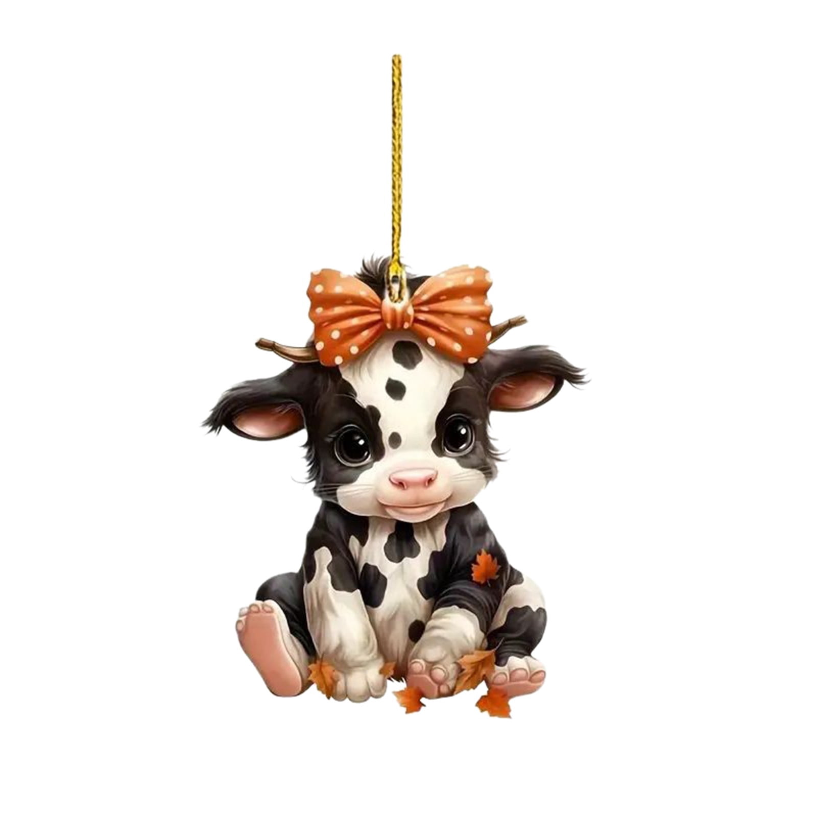 Cute Cartoon Cow Car Acrylic Pendant Christmas Tree Decoration Pendant Home Decoration Cat Ornament String Christmas Ornament Christmas Decorations Small Christmas Garland Beads Icicles Decorations