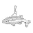 thumbnail image 4 of FJC Finejewelers 925 Sterling Silver Rhodium Plated Polished Red Fish Charm 27 x 35 mm, 4 of 6