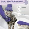 thumbnail image 2 of Pecute Pet Grooming Gloves Large, Heat Resistant Cat Bathing Gloves with High-Density Teeth, Silicone Dog Bathing Gloves with Enhanced Five Finger Design, for Washing, Bathing, and Massaging, 2 of 18