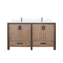 Laurel 84 in W x 22 in D Black Oak Double Bath Vanity, Cultured Marble Top, and Faucet Set
