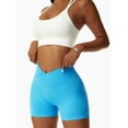 thumbnail image 5 of Sociala Women's Workout Gym Shorts Booty V Cross Yoga Biker Shorts, 5 of 6