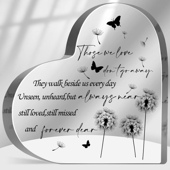 Sympathy Gifts for Loss of Loved One, Memorial Gifts for Loss of Dad Father Mom Mother, Those We Love Don't Go Away Plaque, Funeral Remembrance Bereavement Condolences Decor Ornament Sign