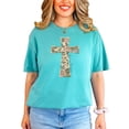 thumbnail image 5 of Ink-Printed Image NOT Quilt - He Is Risen Cross Shirt for Women Easter Graphic T-Shirt Seafoam Shirt Adult Medium, 5 of 7