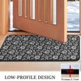 thumbnail image 3 of Black Daisy Flower White Blooms Pattern Door Rugs,Washable Non Slip Door Mats Indoor,Decorative Door Mats,Entry Mat Indoor for Entrance,Bedroom,Kitchen,Bathroom,30"x17", 3 of 6