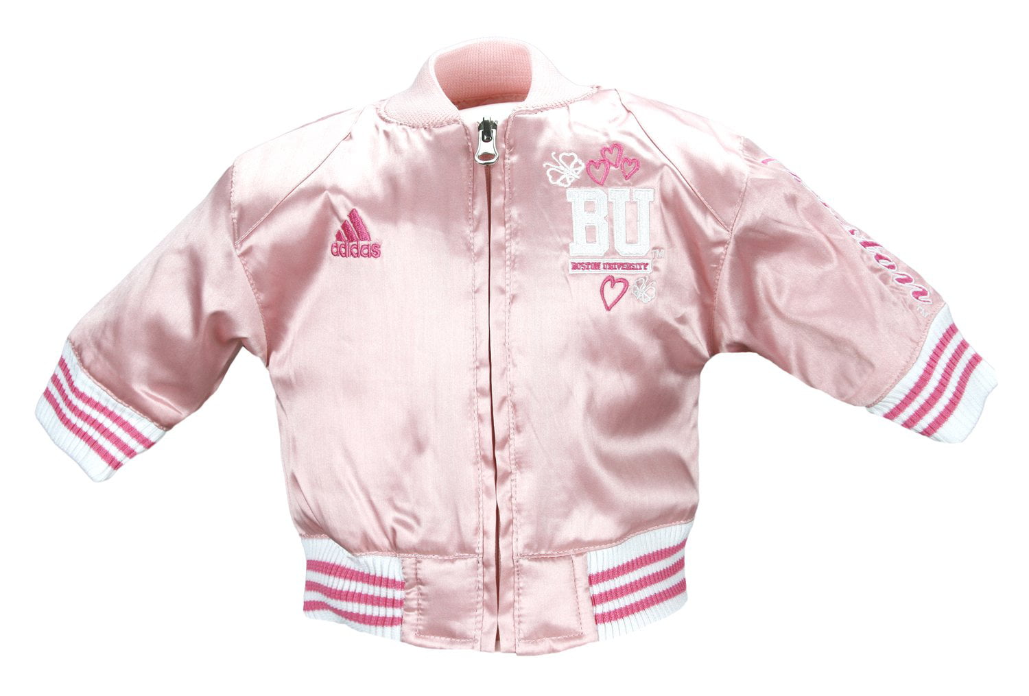 pink satin adidas jacket