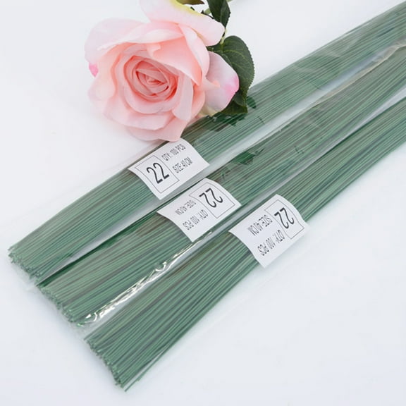 GOOHOCHY  100 Pcs Everlasting Flower Stem Artificial Flowers for Decoration Thick Green