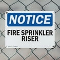 thumbnail image 5 of (2 Pack) Fire Sprinkler Riser OSHA Notice Sign 14 Inch X 10 Inch Indoor / Outdoor Rust-Free Aluminum Metal Signs for Workplace, Workshop, and Construction Site, Made in the USA, 5 of 8