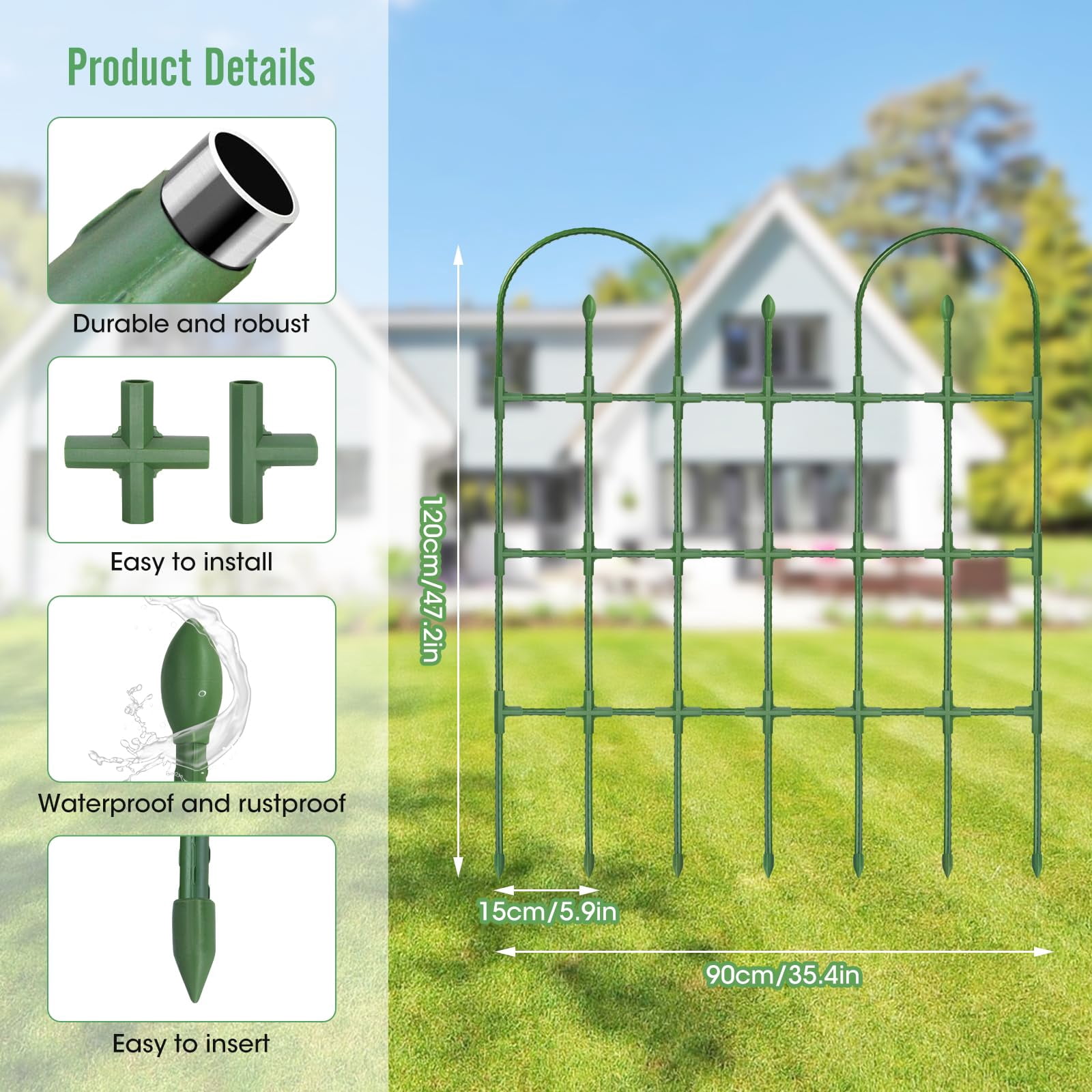 MQ Trellis for Climbing Plants Outdoor, 47.2" H*35.4" W Rustproof Sturdy Garden Arch Trellis for Potted Climbing Cucumber Tomato Rose Vegetable Flower Plant Trellises