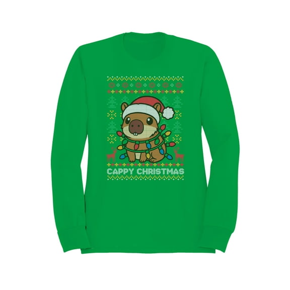 Festive Capybara Christmas Sweater Men's Sweatshirt