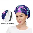 thumbnail image 2 of Working Cap with Button and Sweatband Adjustable Tie Back Bouffant Hats Printed Multi Color for Woman Man.Starry Sky Multi (3), 2 of 4