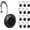 Black, variant on Luxury Design Round Clear Diamond Crystal Gem Bling with Glide Balls Shower Curtain Hooks, Rust Proof Metal Rhinestones Glam Shower Curtain Rings-12 Pack