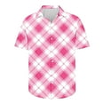 thumbnail image 4 of KyCheLot Mens Button down Shirt Vintage Dress Shirt Short Sleeve Plaid Summer Work Shirts Casual Plus Size, 4 of 4