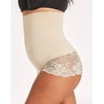 thumbnail image 3 of Maidenform High-Waist Lace Shaping Brief Nude 1/Transparent M Women's, 3 of 7