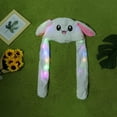 thumbnail image 4 of Animal Hat with Ears Moving Jumping Pop Up Beating Hat Plush Holiday Cosplay Dress Up Funny Gift for Kids(Light Up White Rabbit), 4 of 7