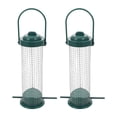 thumbnail image 1 of FUEENIRVA Outdoor Green Bird Feeder Round Shape for Bird Enthusiasts 2Pack, 1 of 6