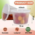 thumbnail image 2 of 16 Oz Plastic Food Soup Containers with Lids Reusable Freezer Containers for Food Overnight Oats Yogurt with Screw On Lids, Meal Prep Containers Leak Proof, Airtight BPA Free, 2 of 6