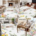 thumbnail image 5 of Area Rug for Living Room, Easter Bunny Non-Slip Indoor Large Carpet for Bedroom/Dining Room, Spring Watercolor Country Flower Leaf Plant Washable Low-Profile Rectangle Floor Runner Rugs - 5 x 8 Ft, 5 of 7
