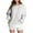 White 01, variant on Women's Oversized Sweatshirts Casual Crewneck Long Sleeve Solid Color Knit Pullover Sweatshirts with Pocket