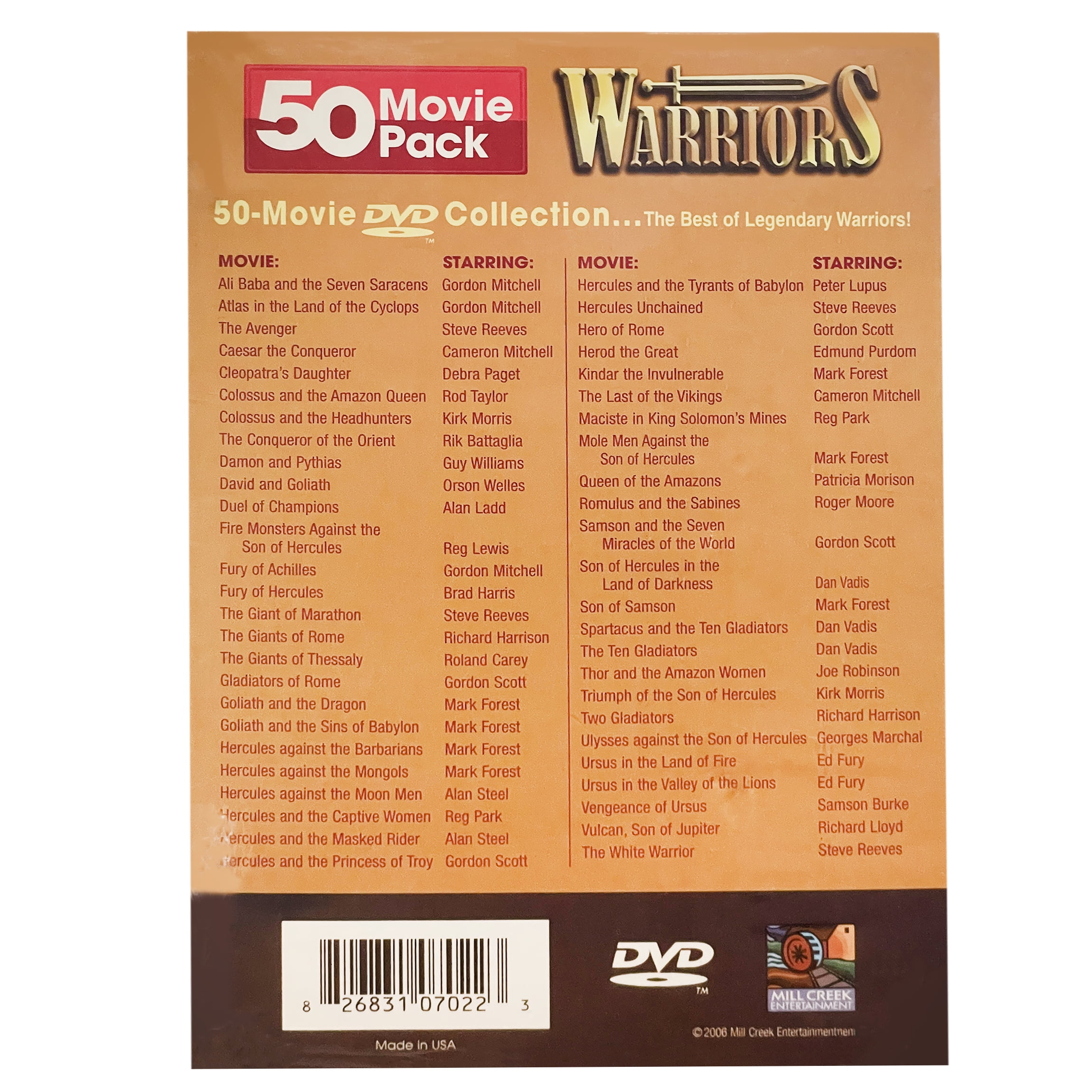【輸入盤】Warriors - 50 Movie ­MegaPack ［DVD］ 輸入盤】Warriors - 50 Movie MegaPack ［DVD］ Amazon.com
