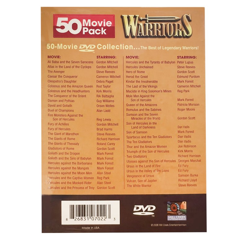 【中古DVD】WARRIORS 50 MOVIE PAK／CLASSIC FEATURES Amazon.com: Warriors // 50 Movie Pack Collection / 13 Dvd