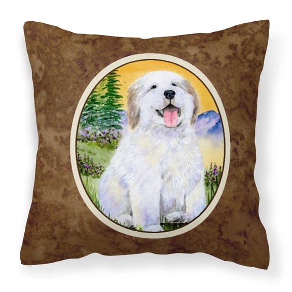 Carolines Treasures SS8469PW1414 Great Pyrenees Fabric Decorative Pillow, 14Hx14W, multicolor