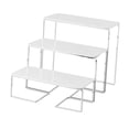 thumbnail image 3 of Luzkey Cake Stand,Display Stand Risers Shelf 3 Tiered, Rectangle Metal Home Decor Display Rack for Candy Cupcake Toys Figure Perfume White, 3 of 8