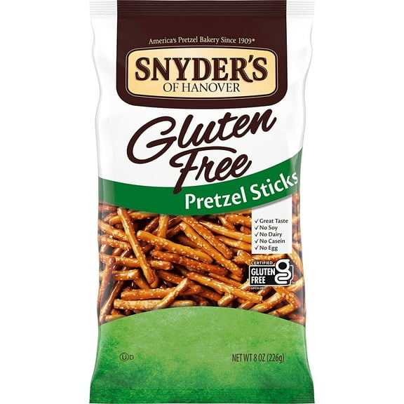 Snyder's of Hanover Pretzels, Gluten Free Pretzel Sticks, 8 Oz (Pack of 12)