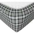 thumbnail image 7 of Sleepdown 100% Cotton Flannel Sheets Queen Size Bed Sheets Set with Deep Pockets, Brushed Flannel with Elastic Fitted Sheet Set, Soft & Cozy Sheets - 4 Piece Bedding and Pillowcase set - Grey Plaid, 7 of 7