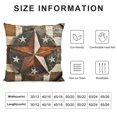 thumbnail image 5 of Highland Cow Throw Pillow Covers,Western Texas Star Decorative Pillow Covers,Rustic Farmhouse Pillow Covers,Vintage Rusty Stars Cow Print Cushion Covers,Brown White, 5 of 5