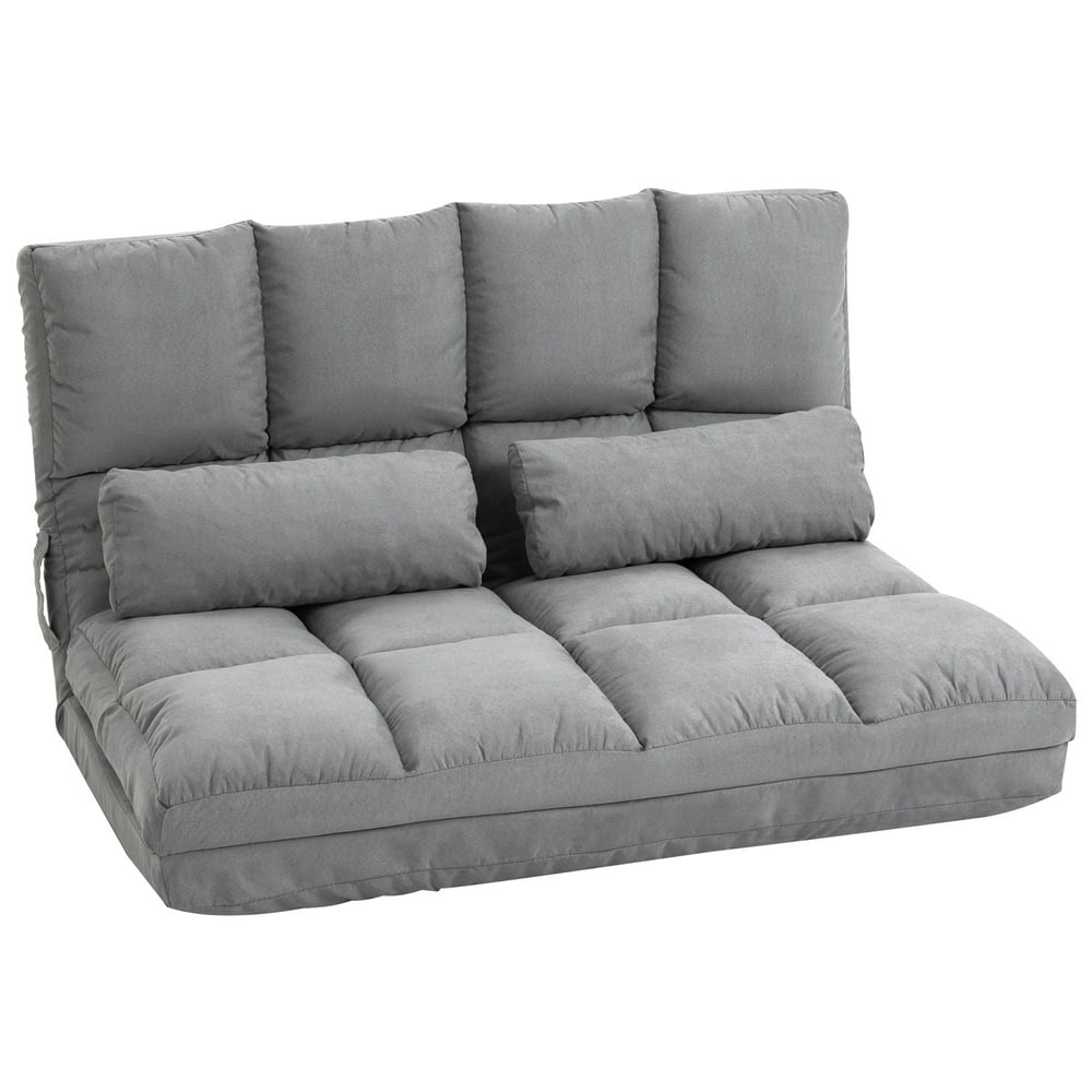 Convertible Floor Sofa with 7 Position Adjustable Backrest