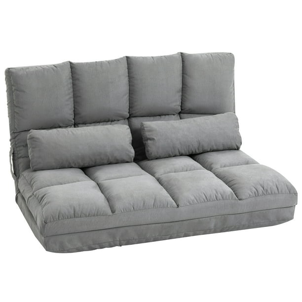 Homcom Convertible Floor Sofa With 7, Homcom Sofa Bed Chaise Lounge