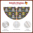 thumbnail image 3 of Rateoe Sugar Skulls Pattern Christmas Tree Skirt with Ties, Christmas Tree Decorations, Farmhouse Christmas Decor Xmas Holiday Decorations-48", 3 of 6