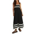 thumbnail image 2 of Antinious Women Camis Sleeveless Round Neck Solid Midi Casual Dress, 2 of 5