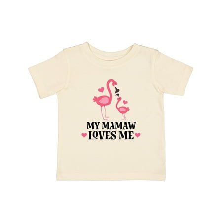 

Inktastic Mamaw Loves Me Flamingo Gift Baby Girl T-Shirt