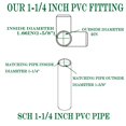 thumbnail image 3 of Paquete de 8 accesorios de PVC de 1-1/4, codos de 3 vías para muebles de alta resistencia, grado SCH40, codo de 3 vías de PVC, tees de salida lateral, codo de esquina de 90 grados para conexiones de t, 3 of 5