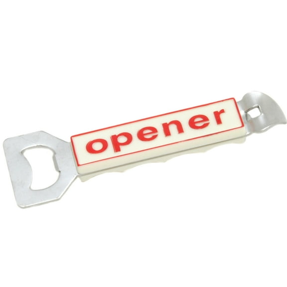 Chef Craft Classic Plastic Bottle Opener/Can Tapper, 5.5 inches in Length, White