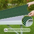 thumbnail image 6 of Green and Black Checkerboard Pattern Square Fitted Tablecloth with Elastic Edge,Square Table Cover,Washable Elastic Table Cover for Home Kitchen Party Decor 34"x34", 6 of 6