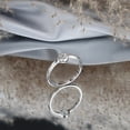 thumbnail image 2 of Minimalist Vintage Dainty Peace Symbol Sterling Silver Hippie Stackable Ring-8, 2 of 7