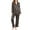 Coffee, variant on BODOAO Women's Satin Pajama Set, Classic Button Down Long Sleeve Sleepwear and Pants, Silk-like V-Neck Loungewear, Cozy Elegant Nightwear for Home Relaxing Coffee L