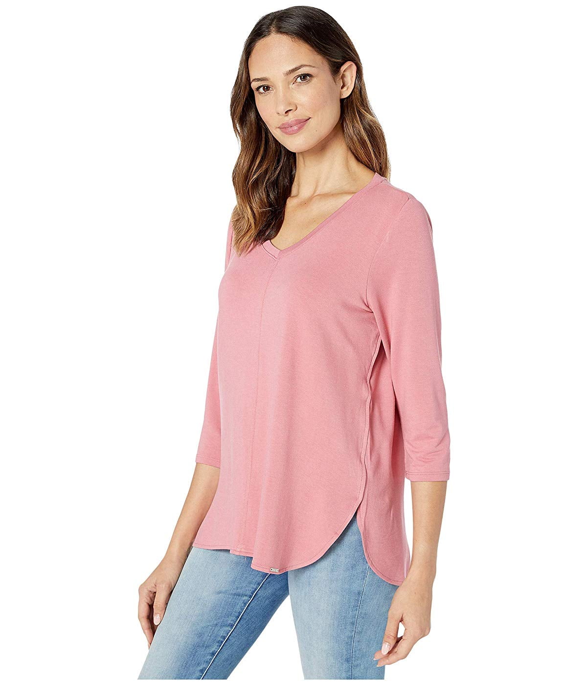 FDJ French Dressing Jeans Baby French Terry VNeck 3/4 Sleeve Top