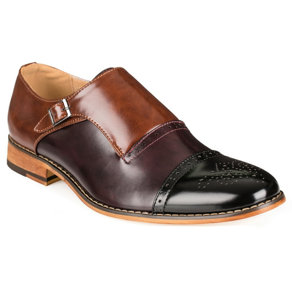 Gino Vitale Gino Vitale Men�s Three Tone Monk Strap