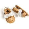 thumbnail image 5 of Infant Baby Girls Summer Sandals Flower Soft Sole Newborn Toddler First Walker Crib Dress Shoes, 5 of 6