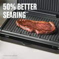 thumbnail image 4 of George Foreman Family-Size Grill & Panini Press, Nonstick Ceramic Coating, Fat-Removing Slope, Adjustable Angle, Indoor/Outdoor Use, 4 of 6