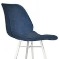 thumbnail image 6 of Armen Living Valor 26" Faux Leather Counter Stool in Dark Vintage Blue, 6 of 7