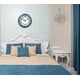 thumbnail image 5 of Reloj de pared JENLYSTIME retro de 30 cm, silencioso, no hace tictac, azul, 5 of 8